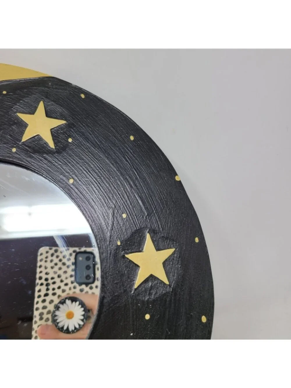 Vintage 90s Celestial Moon Stars Whimsy Mirror Decor Whimsigoth 12